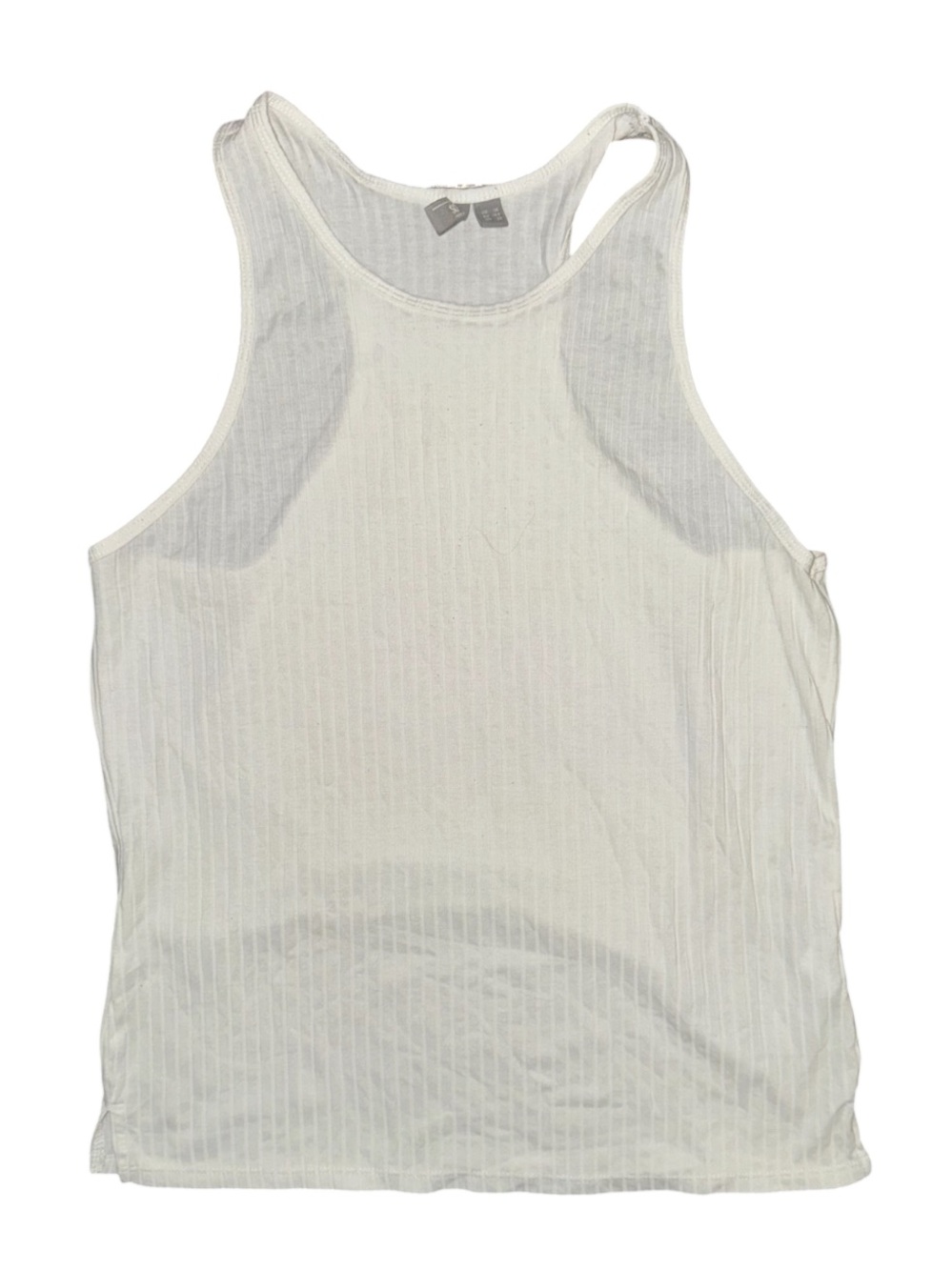 White Ribbed Tank Top - Picture 4 of 10